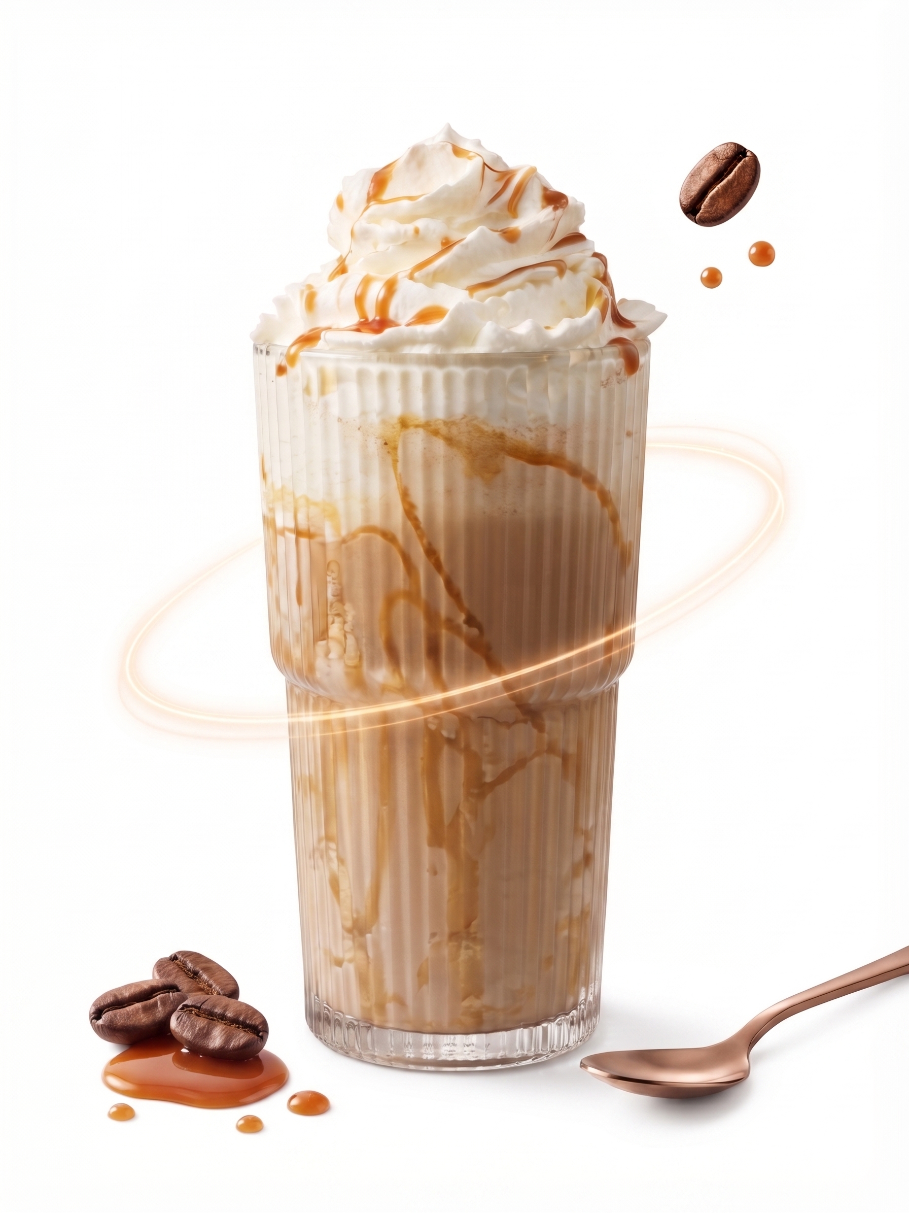 Cremiger Eiskaffee mit Karamell